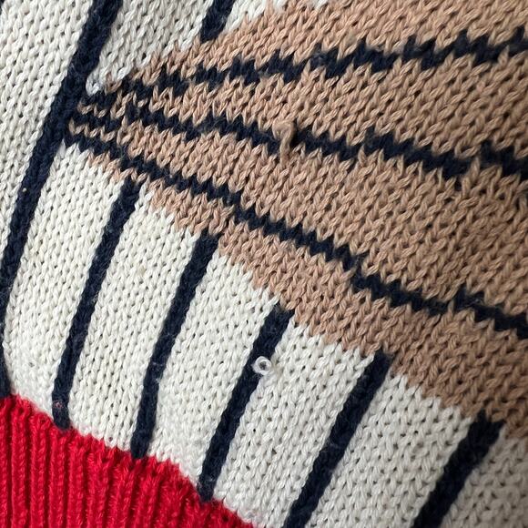 Vtg Sweater Loft Vest Medium Button Down Sports Football Basketball Cheer Soccer - Picture 2 of 10